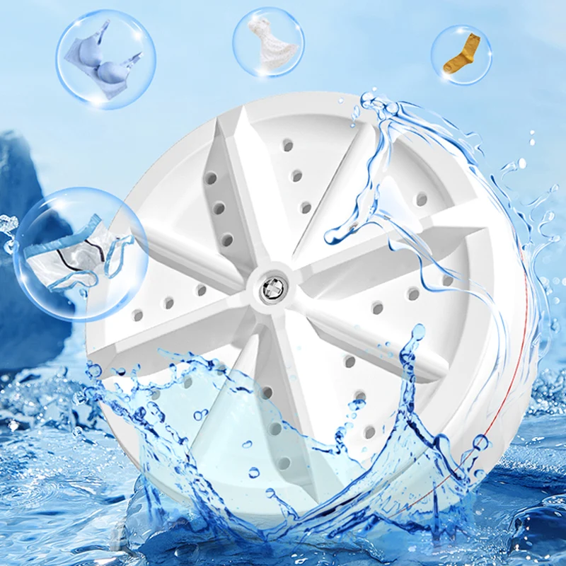 Ultrasonic Turbo Washing Machine Laundry Portable Travel Washer Air Bubble And Rotating Mini Washing Machine Mini Washing