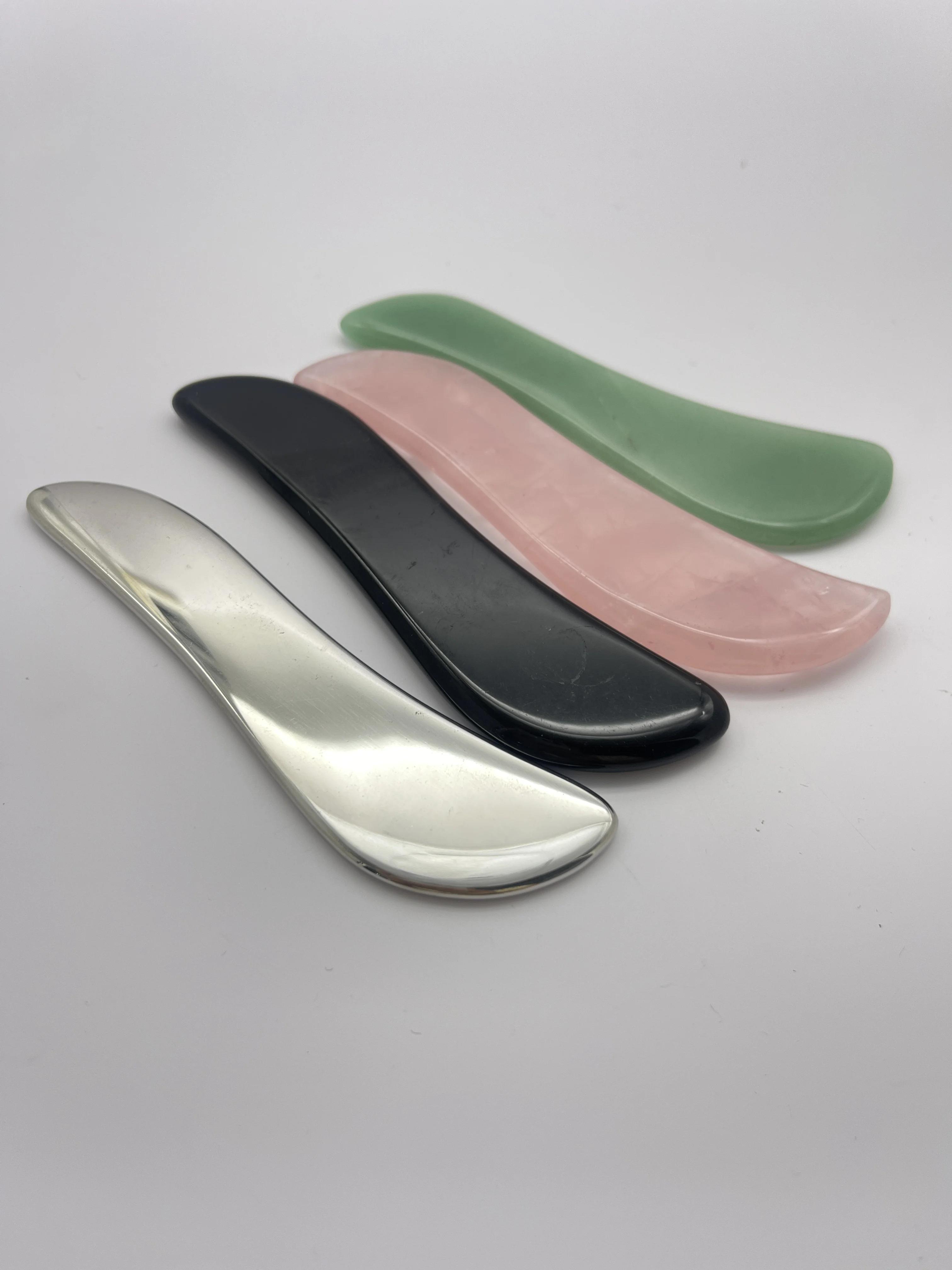 Jade Stone S shape Rose Quartz Gua Sha Wholesale Promotion 100% Natural Material