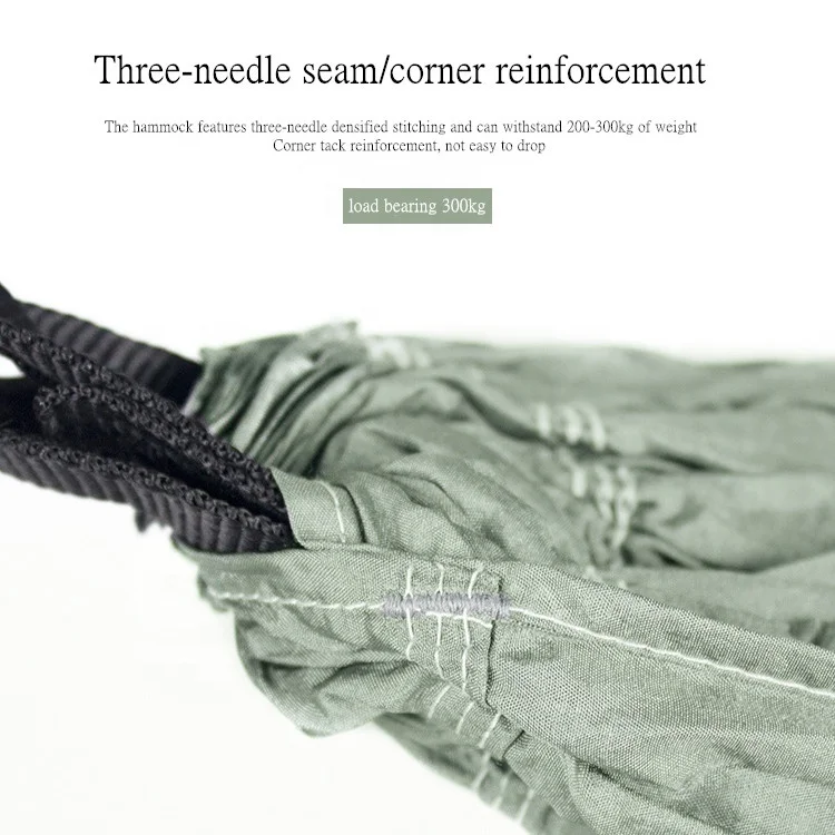 Outdoor camping equipment hanging bed factory wholesale drop-shipping supported 270*140cm 2 person nylon hammock custom logo