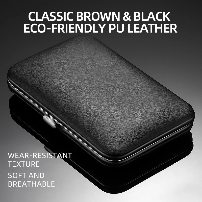 Finger Nail Clippers Cutter 17 PCS Durable Portable Silver Stainless Steel Washable Manicure Toenail Manicure Kit Set