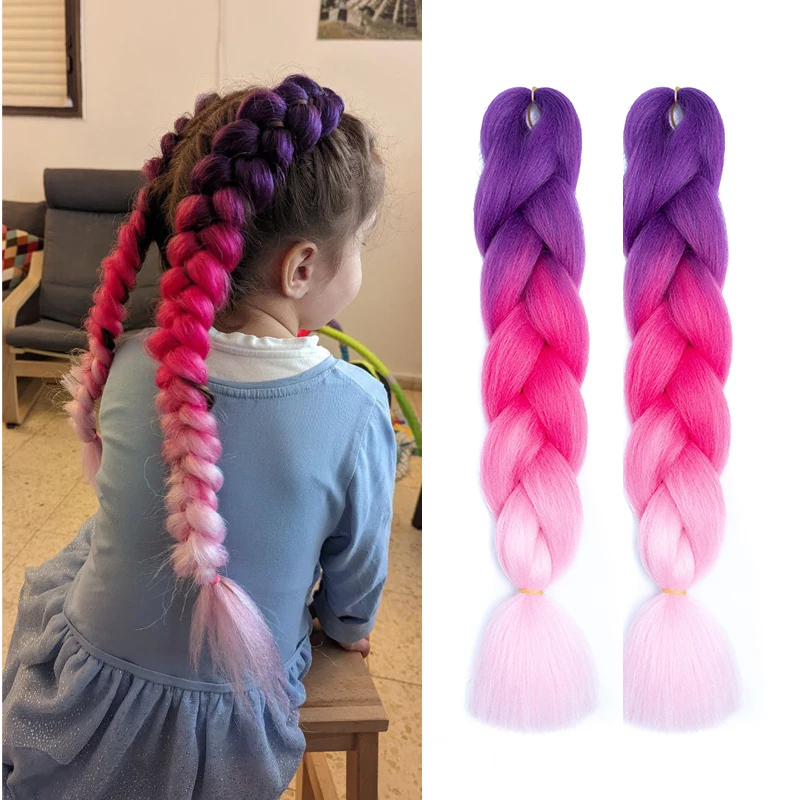 New three tones 48in unfold 100g ombre jumbo braid Hair Extension