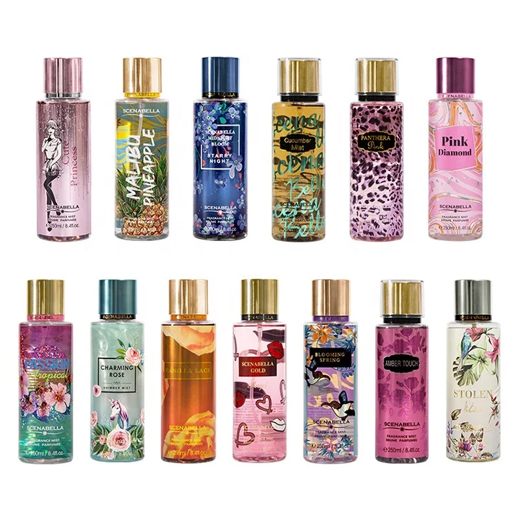High quality 250ml popular secret body mist Scenabella dear for body splash in turkey
