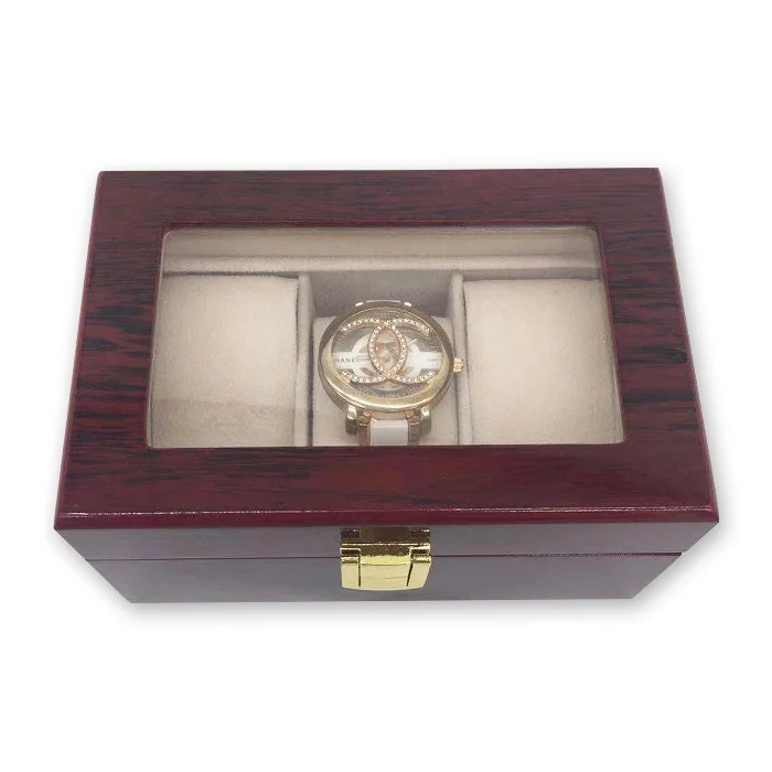 Factory Custom Luxury Light Red Paint Wood Watch Box