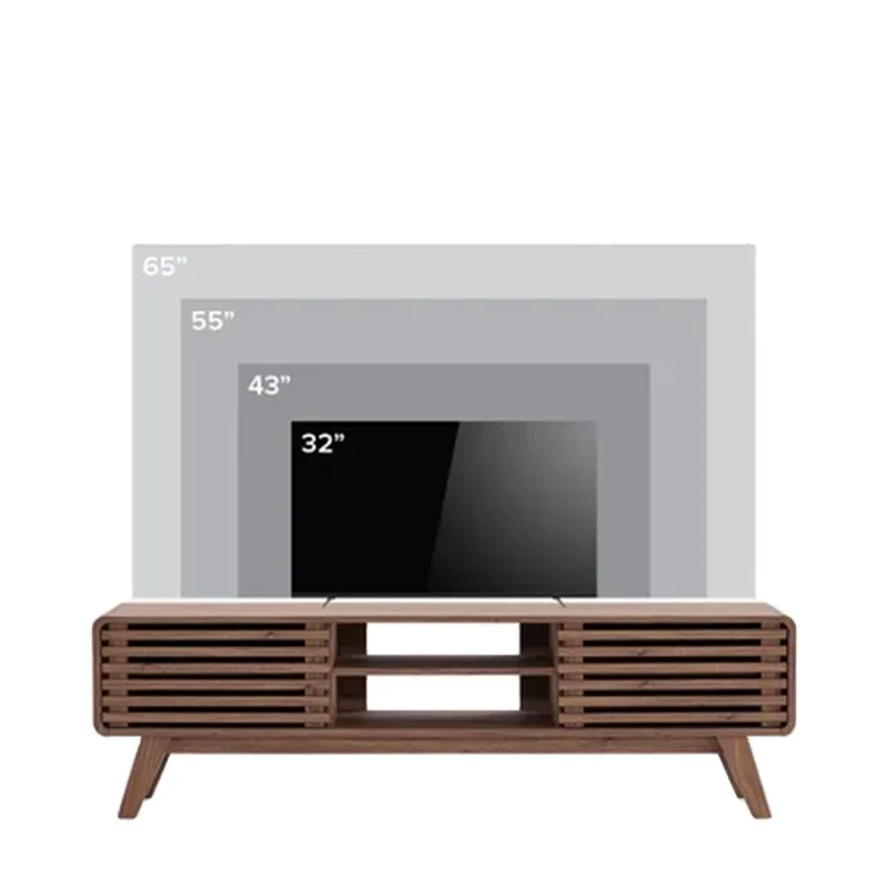 KTDS1216 Scandinavian Design Brown Wooden TV stand meuble de salon