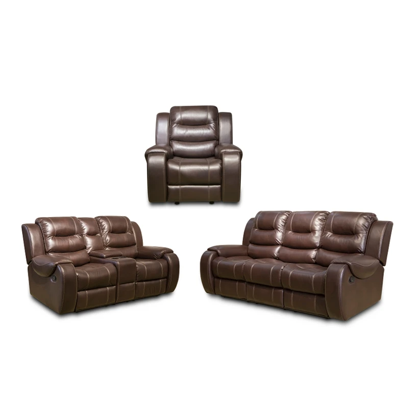 
European living room furniture leather sofa sets 1+2+3 