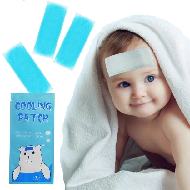 Export japan physical cooling a hot cold fever compress gel relief fever patch sticker with CE hydrogel gel pads for adult