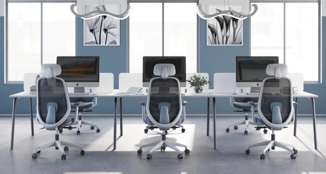 KOHO&SITSTAR Nice Quality Office Chairs Middle Back Full Mesh Chair With Adjustable Headrest Ergonomic Office Chair