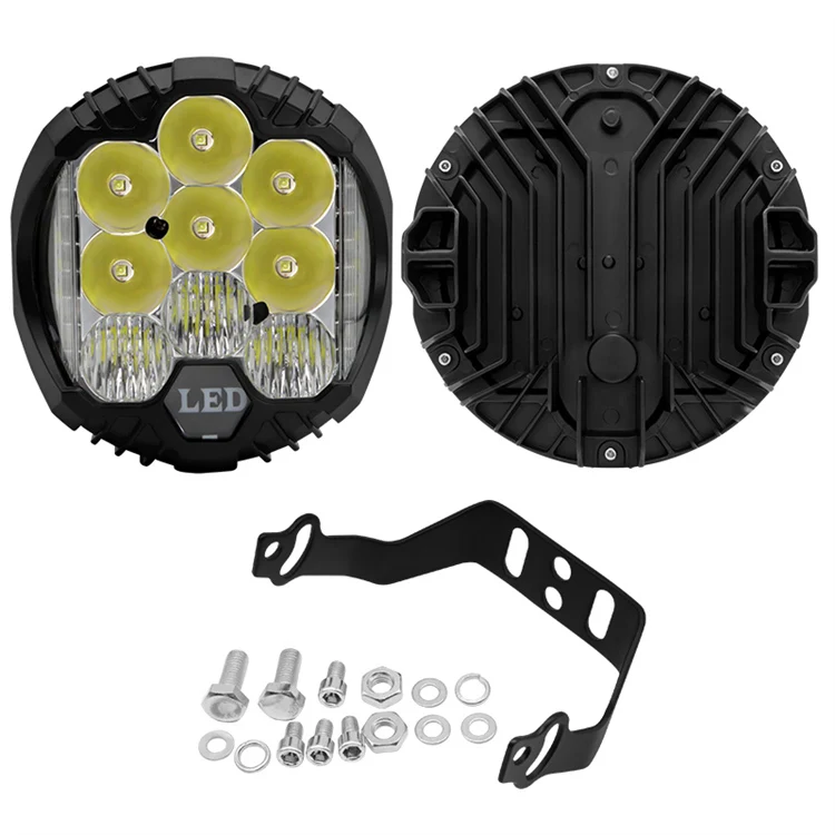 truck accessories 9 inch led headlight 3 sides super bright white yellow work light fog driving lamp led fog lights for truck