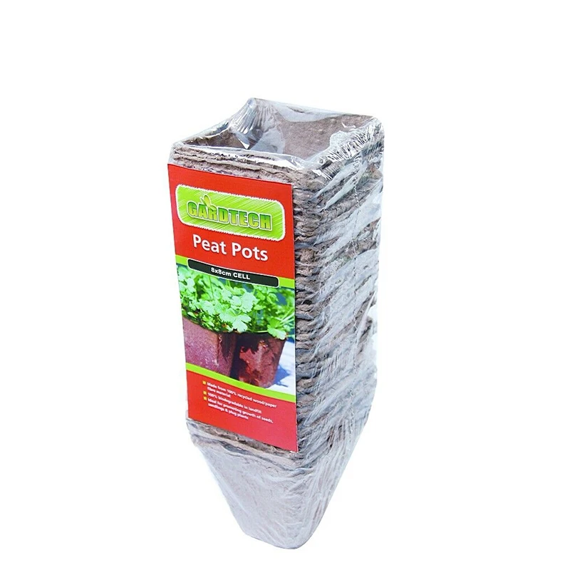 VERTAK Square peat plant pots