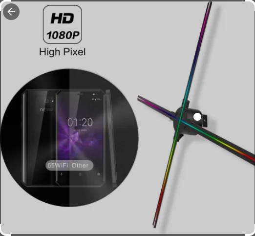 indoor 3d hologram led fan projector display 4k 1080p wall mounted high resolution holographic fan for advertising