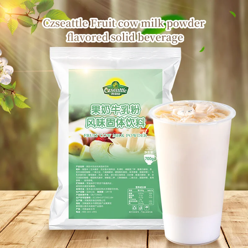 Czseattle Fruit cow milk powder fruit flavor drink & beverage instant milk powder for bubble tea ingredients