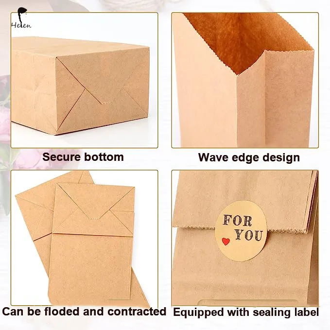 Helen Halloween Treat Bags Kraft Paper Bags Party Bags for Gifts Halloween Custom any Size Customized New Years Customizable