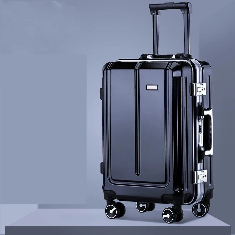High Quality LightWeight Abs Custom Suit Cases Travel Trolley Wheels Waterproof Luggage Carry On Bag With usb Charging