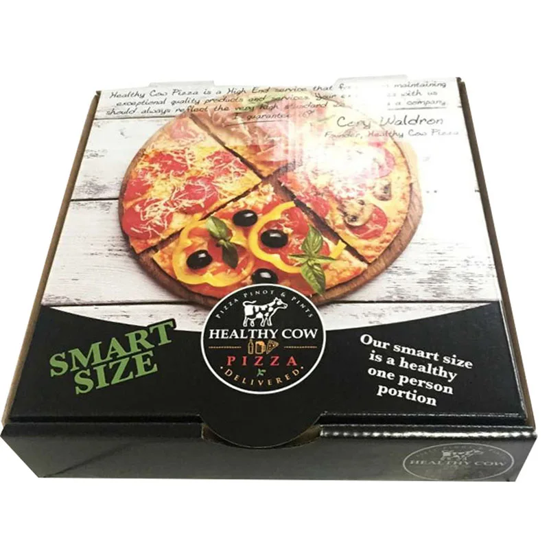 Food Grade Caja Para De Pizza Cardboard Corrugated Custom Carton Reusable Pizza Box Wholesale With Logo Printed