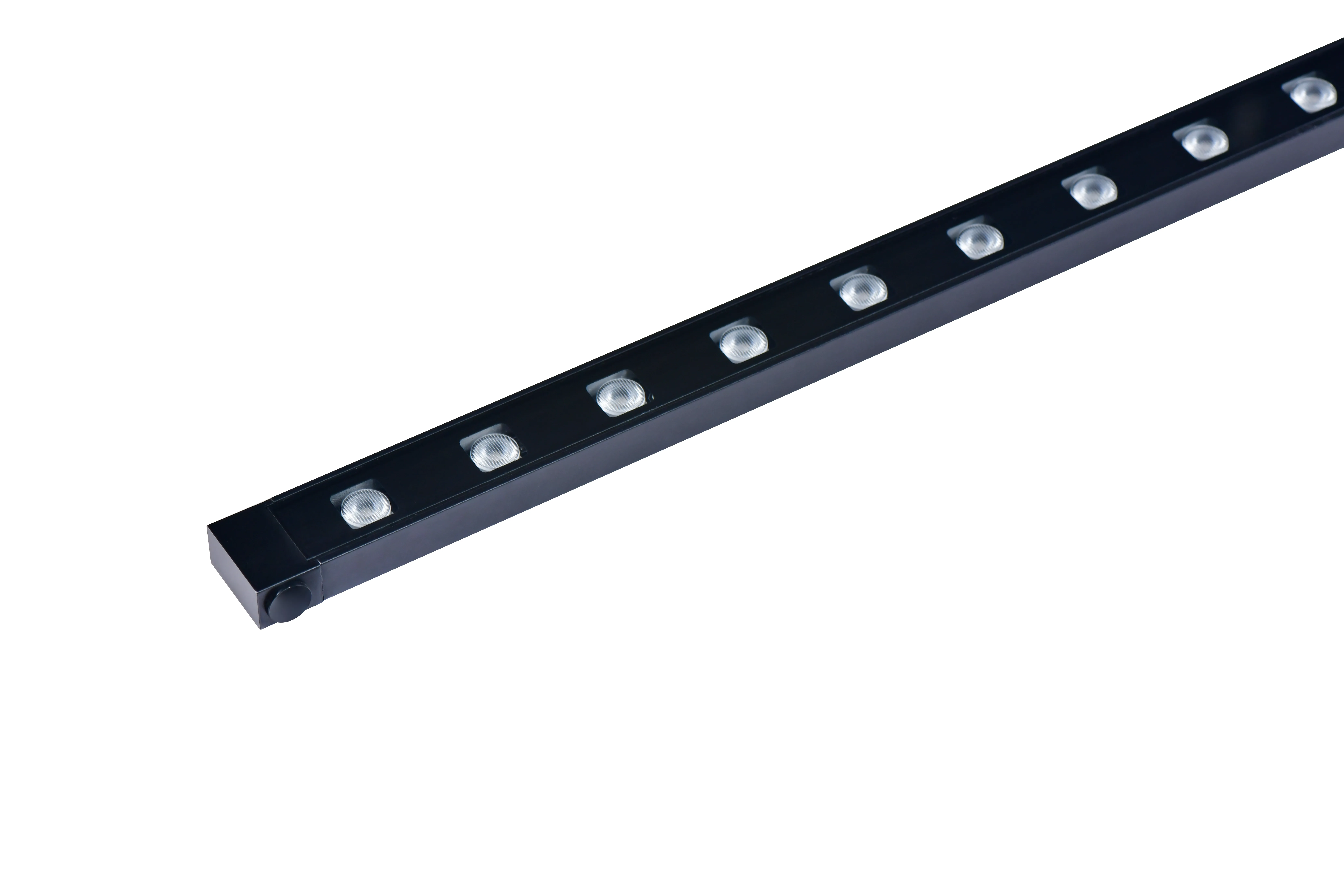 customize led linear wall washer light black color 24v full color addressable IP65 waterproof building facade lighting