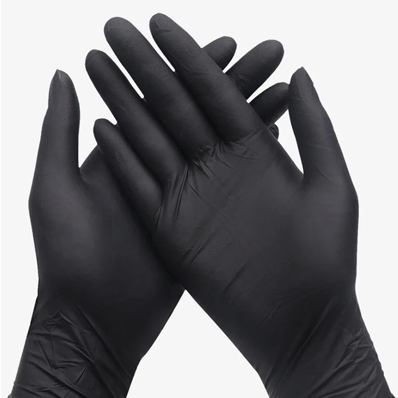 Нитриловые Перчатки подходят для домашнего салона красоты черные нитриловые перчатки водонепроницаемые и