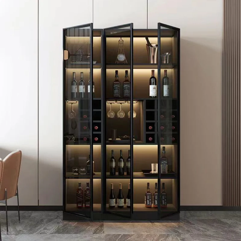 Elegant LED Glass Shelves for Bedroom Wardrobes, Living Room Decor, and Wine Storage