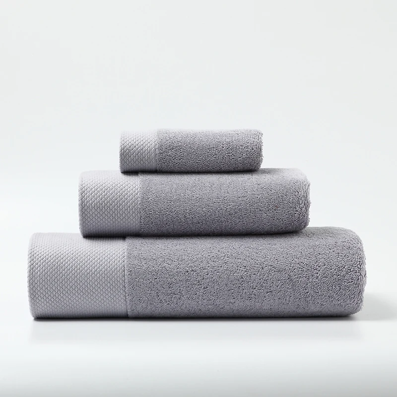 Factory wholesale face hand bath wash towel with satin board for hotel home used
