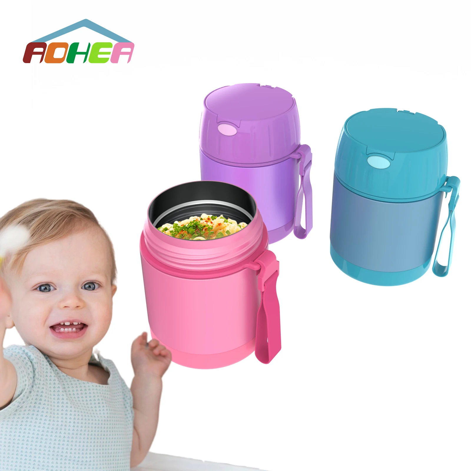 Вакуумный Ланч-бокс из нержавеющей стали с двойной стенкой 300 мл