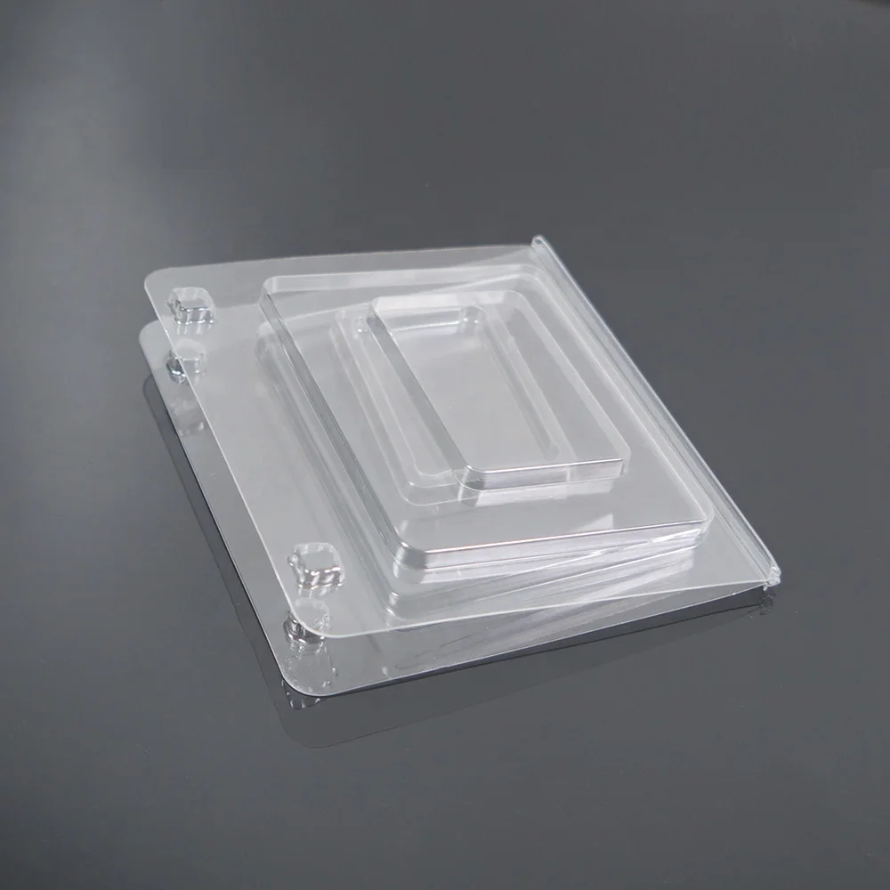 Customized Clear Cheap PET Folding Blister Clamshell Packaging Cards For Usb Flash Drive