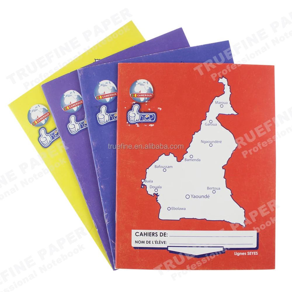 Cheap School Supplies Custom Print 300 Pages Hardcover Notebook A5 Exercise Book For Cameroon