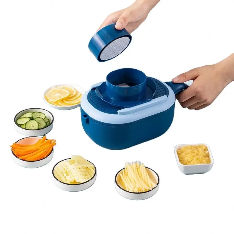 Vegetable Cutter Veggie Bullet 3 In 1 Chopper Potato Slicer Gadget Garlic Press Food Shredder Household Kitchen Tool Accessories