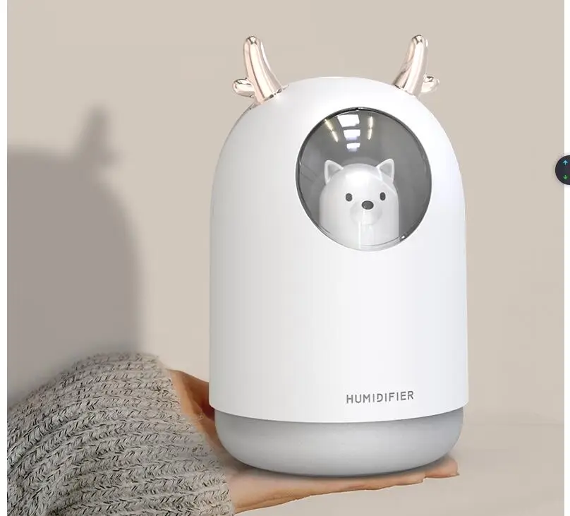 
Mini USB Table Air Humidifier with ColorFul LED Lamp 300ML Tank Essential Oil Humidifier Ultrasonic Cool Mist Diffuser 