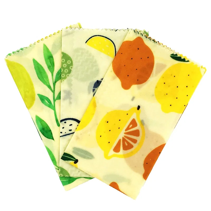 Hot sale High Quality food grade certification  Beeswax Reusable Fruit Wrap Bees wax Cloth