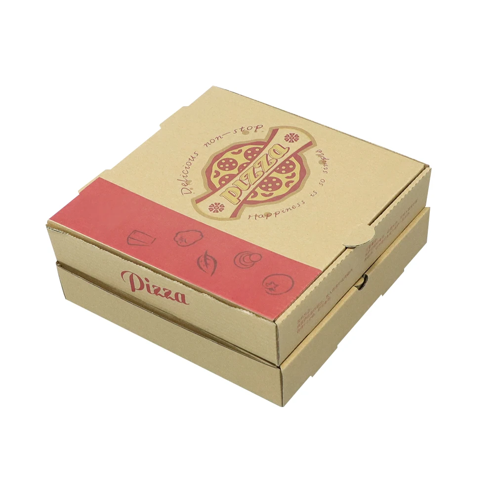 Chinese Direct Factory Cheap Pizza Box Corrugated Pizza Packing Box Logo Print 40x40 Box For Pizzeria