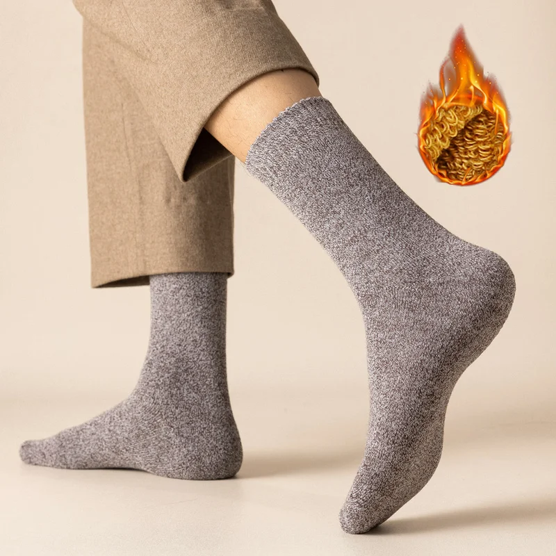 Горячая Распродажа утолщенные зимние теплые носки унисекс полотенце Подушка махровая подошва Пушистые Носки дышащие цветные хлопковые короткие носки