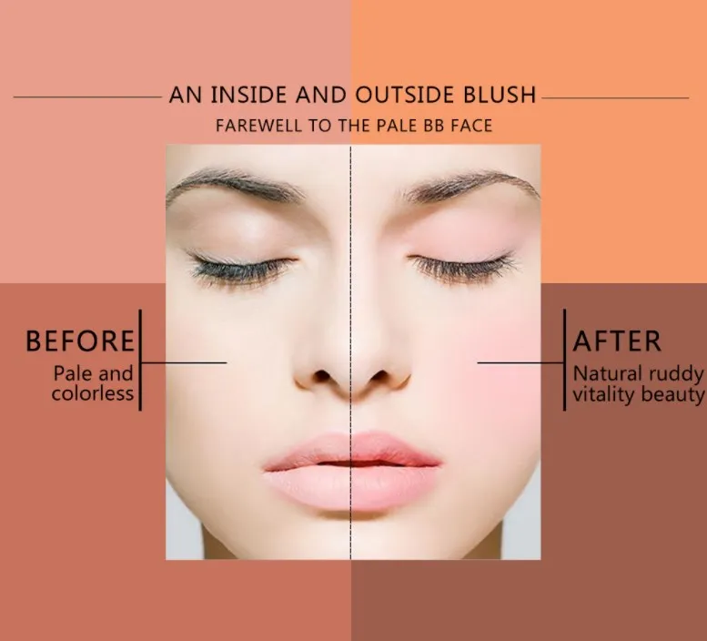 Private label professional blush 6 colors blusher palette