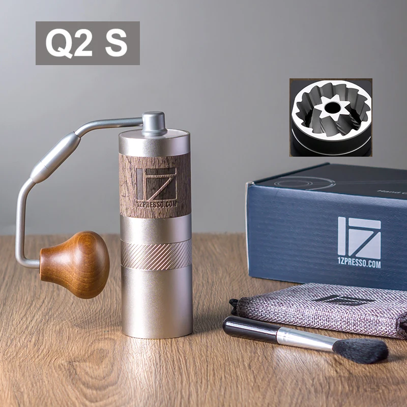 1Zpresso Q2S MINI Manual Coffee Grinder Portable coffee mill 7 core burr Easy disassembly for cleaning 420stainless steel burr