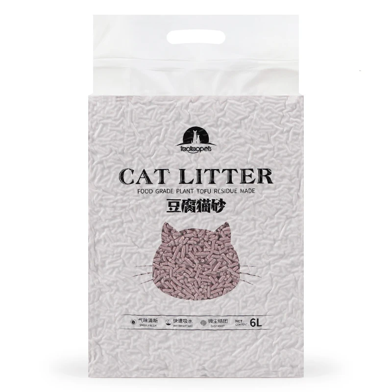 Factory Wholesale Cat Litter Tofu 6L Plant Degradable Cat Litter In Stock 5 Flavors Cat Litter