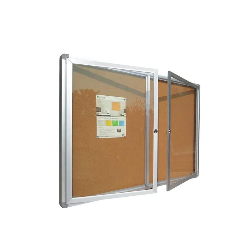 New Design 4Mm Thick Self-Healing Natural Cork And Glass Message Notice Cork Bulletin Board