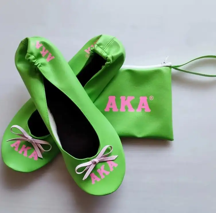 AKA 2023 Ladies flats wedding folding shoes hot pink after party pumps for women