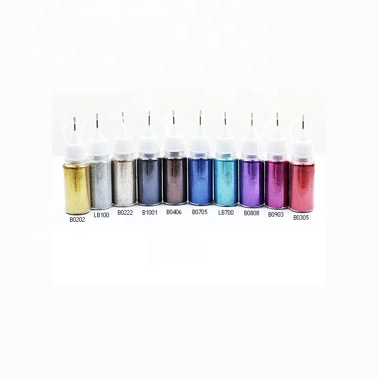 Wholesale holographic laser nail glitter spray powder paint glitter chrome Mirror Nail Polish pigment