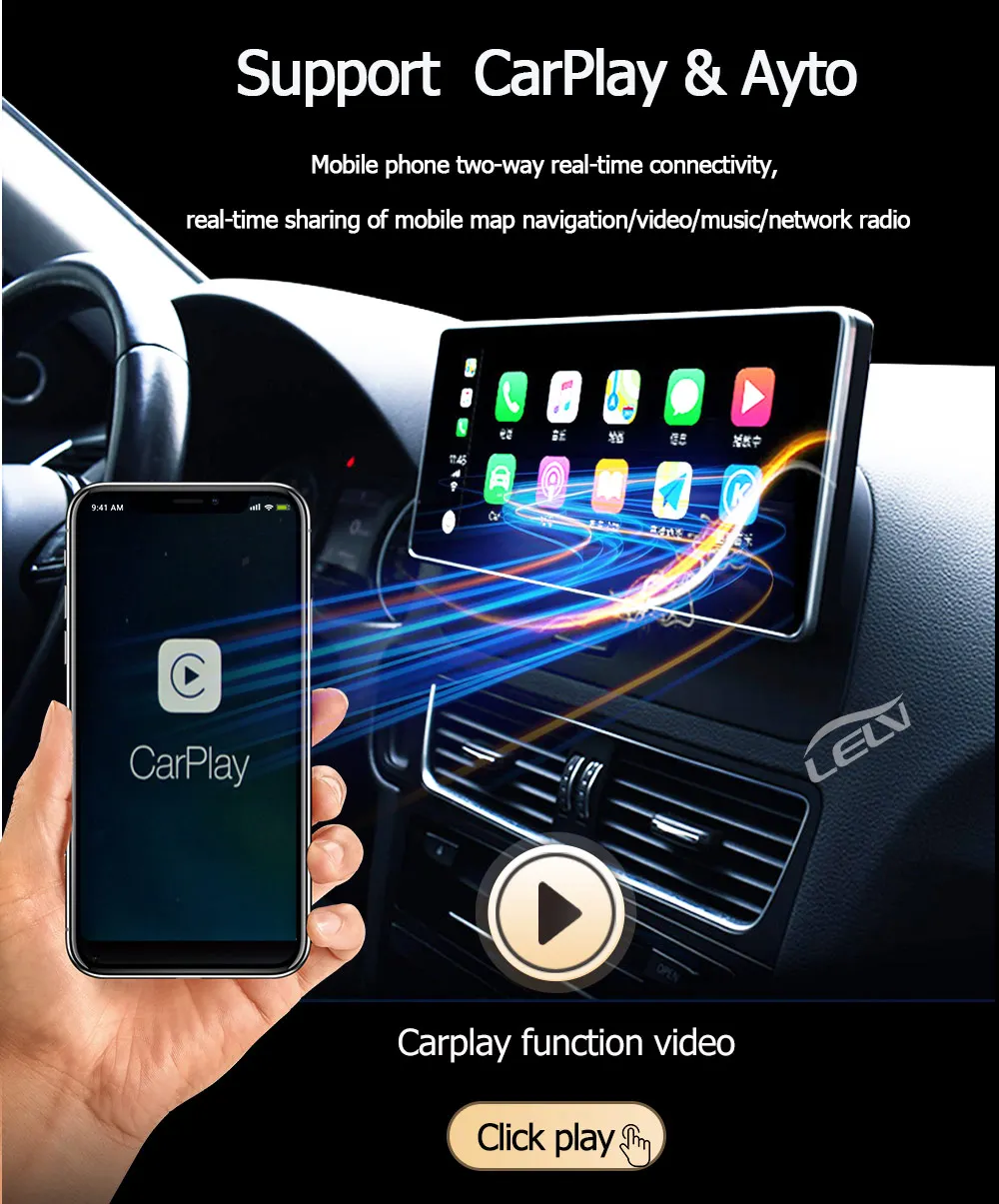 Android 10.0 4G 64G ROM 10.25' IPS Screen Car music Radio Player Navi for Audi A4L 2017-2019 Audio WIFI GPS Stereo