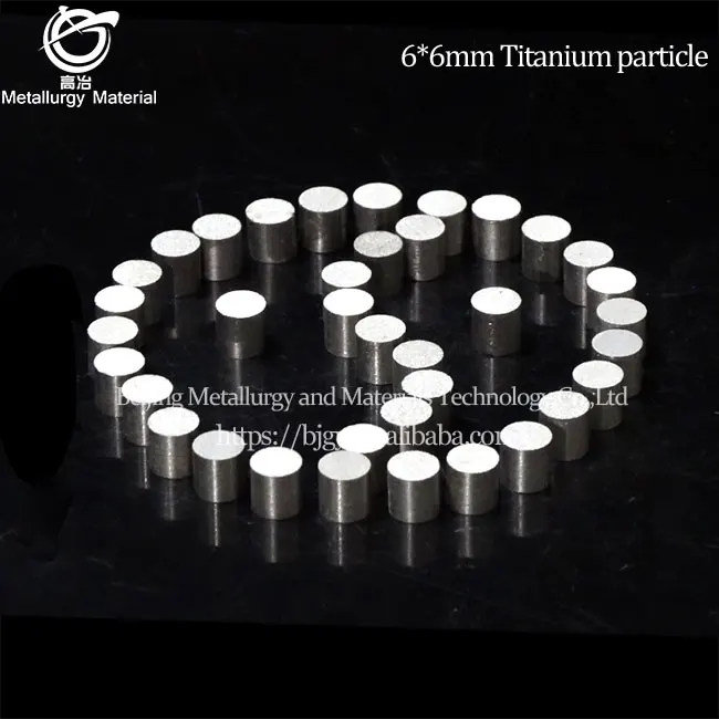 Titanium particles 99.9% 3 * 3mm 6 * 6mm coated titanium particles titanium particles for alloy addition