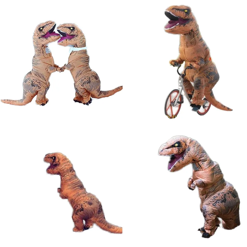 Source Factory Adult T-Rex Dragon Polyester Inflatable Cosplay Dinosaur Mascot Costume For Carnival