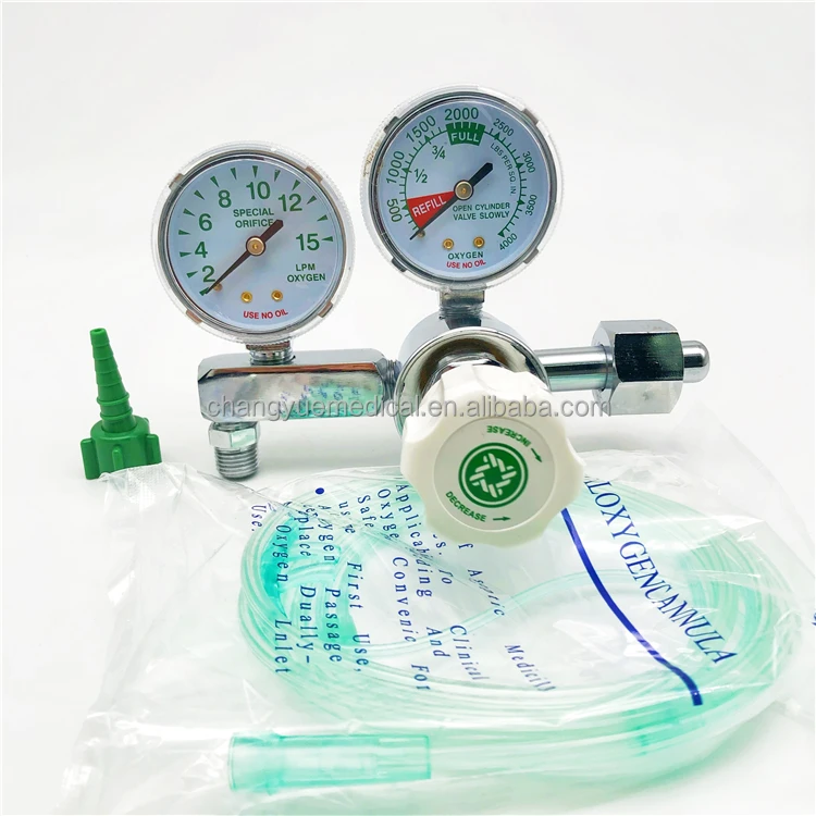 Two Gauge Oxygen Regulator Oxygen Pressure Reducing Oxygen-Regulator Flow Meter