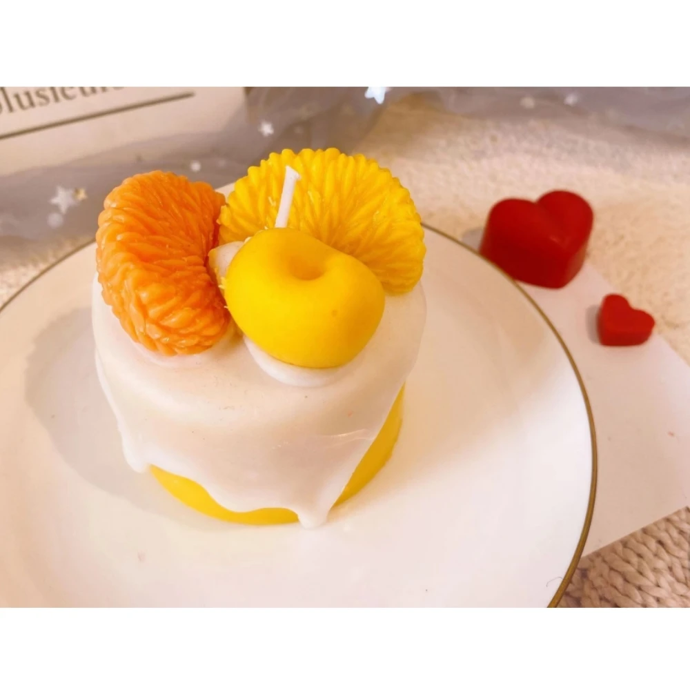 Low Price Orange Tangerine Mandarin Aromatic Dessert Cake Mini Glass Soy Wax With Lid And Boxes Packing  Scented Candles