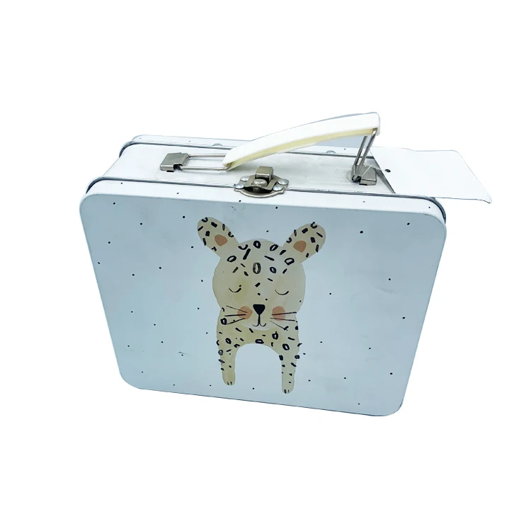 Lunch Tin Box Custom Vintage Tin Lunch Box, Sublimation Metal Customized 4 Color Offset Printing Gift & Craft Existing Sample YJ