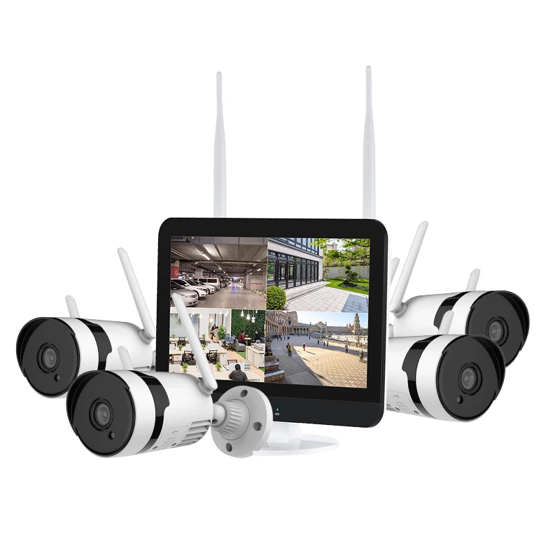  4CH 5MP home wifi ip surveillance camera system wireless outdoor 4 cctv security kit with