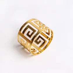 Золотые кольца для салфеток, оптовая продажа, круглое серебряное кольцо для салфеток для фестиваля, свадьбы, Рождества, вечеринки, банкета, украшение