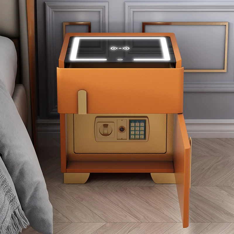 New Modern Usb Wireless Charging Nightstand Multifunctional Home Furniture Safe Smart Bedside Tables for Bedroom