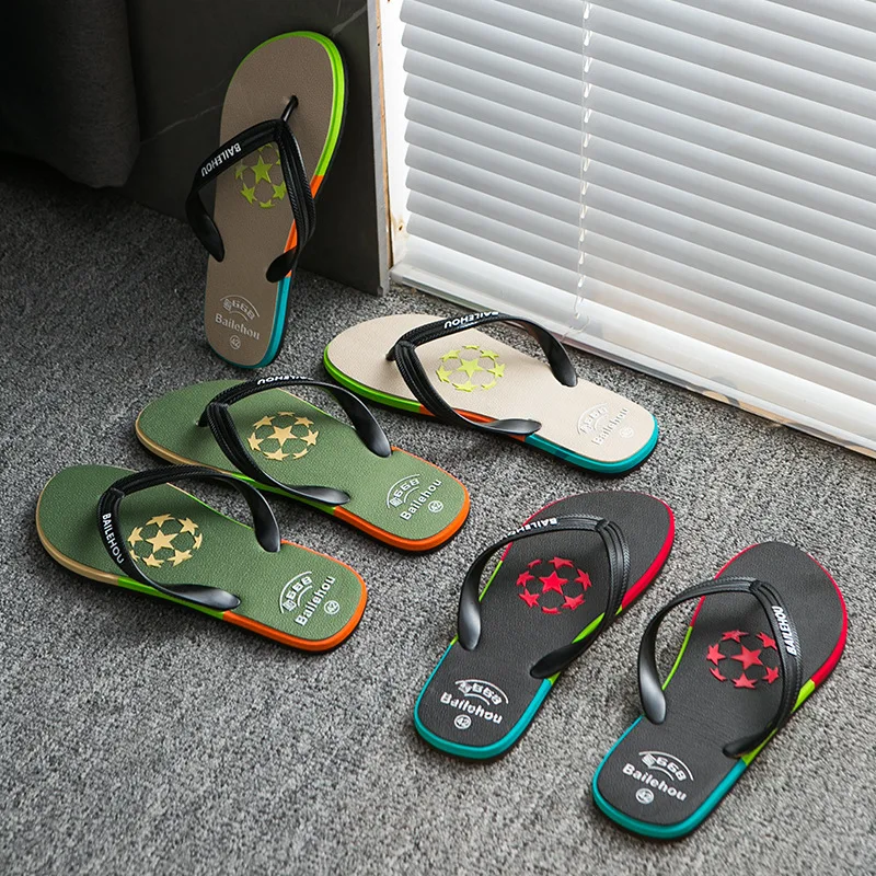 fashion summer  high quality flip flop beach casual shoes non-slide male slippers pvc slides for men