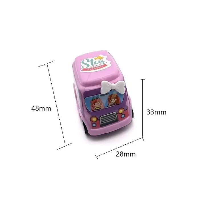 Mini Pink Bus Design Pull Back Car for 2 to 13 years children Pull Back Car for indoor outdoor play