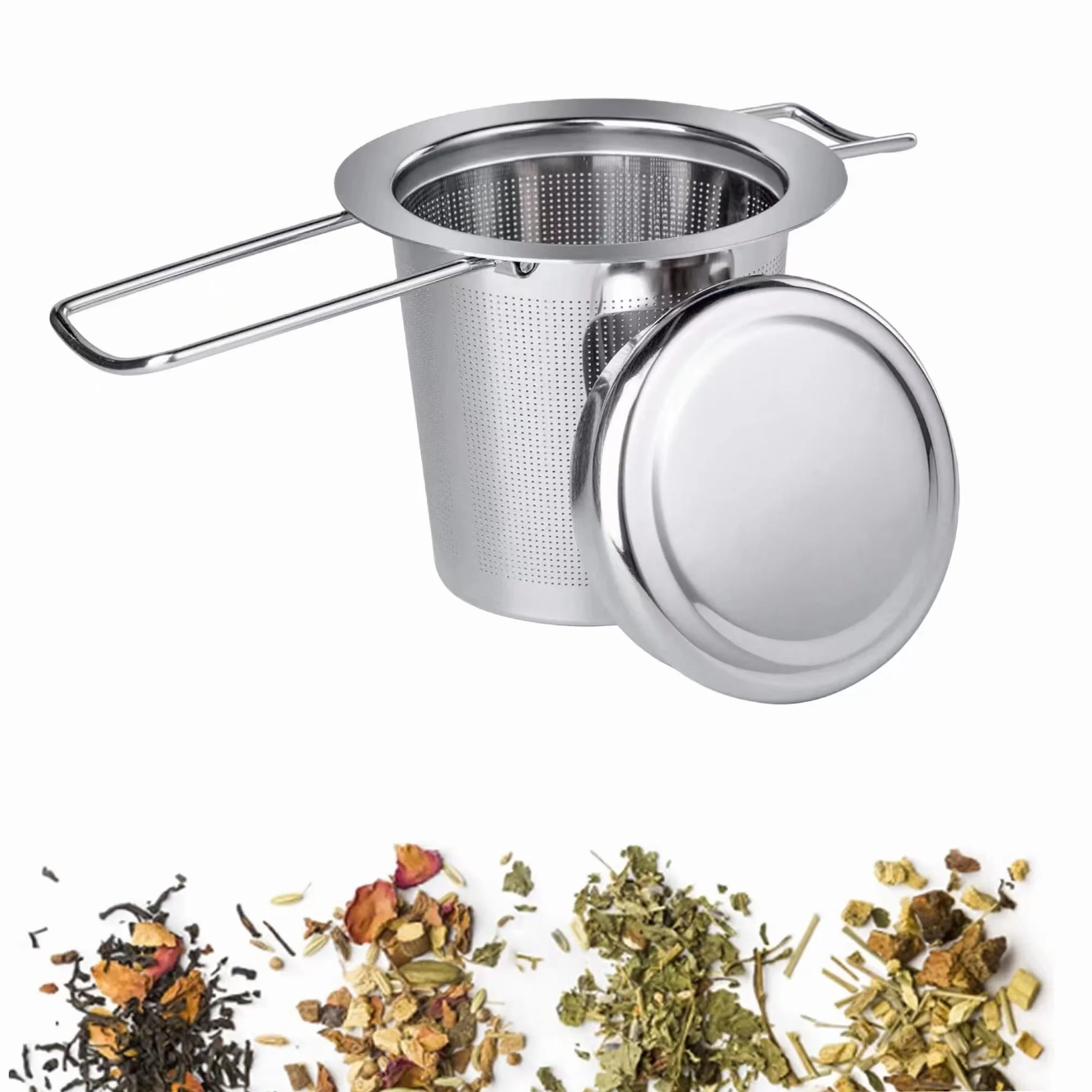 Amazon Top Seller Stainless Steel Fine Mesh Tea Strainer Food Grade Tea Infuser for Tea Coffee Hanging on Mug