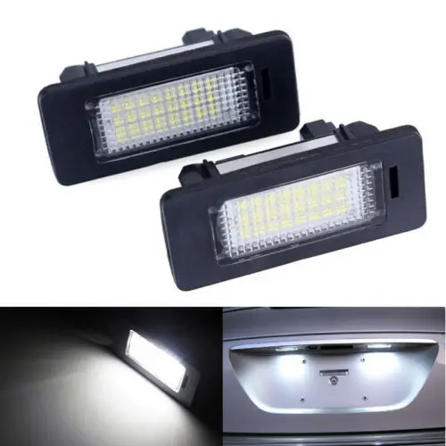 
2x Car led wireless License Plate Light fit for BMW Error Free 24Led White Rear License Tag Lights X5 X6 M3 E39 E60 E70 E71 E82 