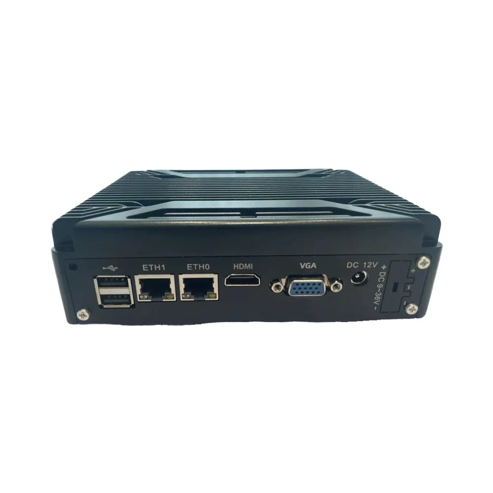 Fanless Industrial Oem Mini Pc 2 Lan 4 Com Rs232 Rs485 Intel Quad Core N5095 Win11 Linux Wifi Mini Computer